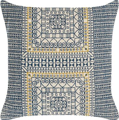 BELIANI Poduszka dekoracyjna wielokolorowa bawełniana 50 x 50 cm nadruk geometryczny wzór boho poszewka