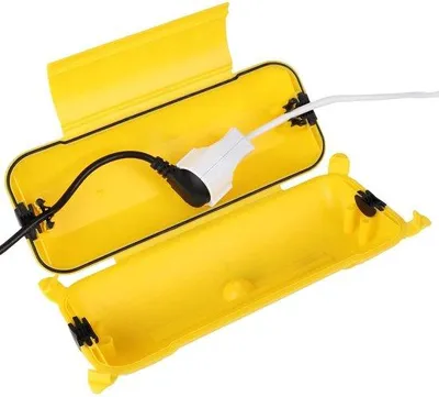 Produktbild von Wasserfeste Außen-Schutzbox - groß - IP44 - Kabelschutzbox - gelb - 290 mm x 110 mm x 75 mm - Außen-Schutzkasten