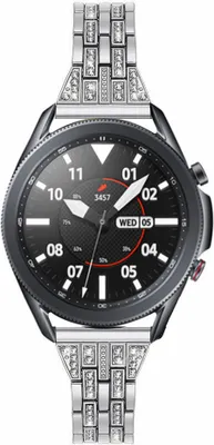 Produktbild von Strap-it Silver Diamond Samsung Galaxy Watch 3 45mm Armband