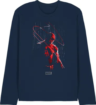 Produktbild von Daredevil - T-Shirt für Herren/Damen Uni, Langärmlig TV28627 (M) (Marine)