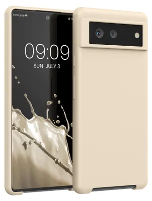 Produktbild von kwmobile Handyhülle für Google Pixel 6 Hülle - Case Silikon - Kabelloses Laden - Schutzhülle Cover in Zuckerguss