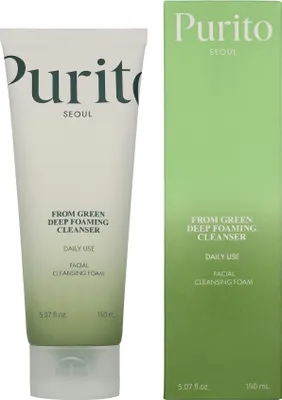 Zdjęcie produktu dla Purito Seoul – From Green Deep Foaming Cleanser – Delikatna pianka do głębokiego oczyszczania skóry 150 ml