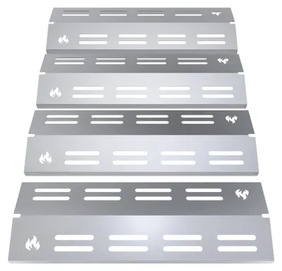 Produktbild von Gasgrill Edelstahl Brennerabdeckung passend für Enders Boston Pro 3 4 Boston 6, Farbe:4 Leisten Glänzend Flame