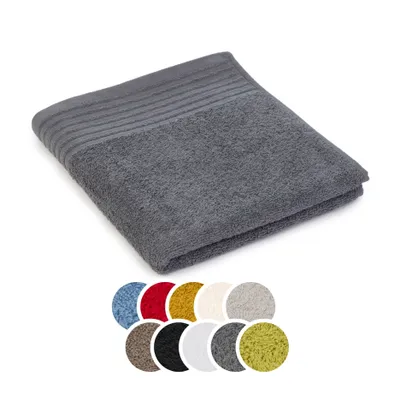 Produktbild von liebling Handtuch Baumwolle, Serie Frankfurt, 400 gr. / m², 50 x 100 cm, 60 Grad, mit hochw. Borte, saugstark, anthrazit