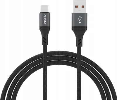 Obrázok produktu pre 1,2 m čierny opletený kábel USB-A na USB-C