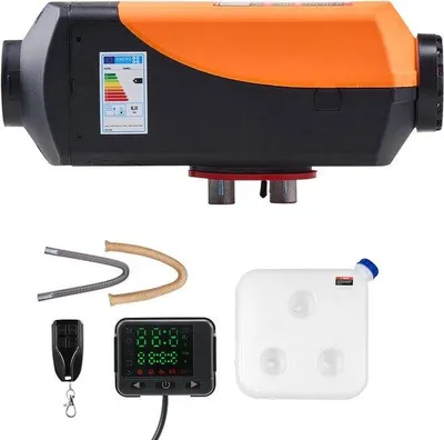 Obrázek produktu pro Dieselový vzduchový ohřívač, 8 kW, 12-24 V, nádrž 10 litrů, přenosný a rychle ohřívající