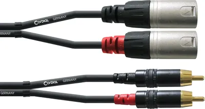Image de Cordial CFU 1.5 MC audio cable 1.5 m 2 x RCA 2 x XLR (3 broches) Noir