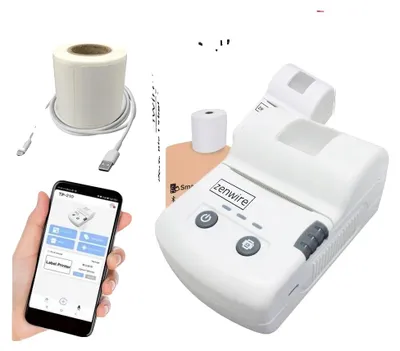Zdjęcie produktu dla Drukarka etykiet, rozdzielczość 203 dpi, prędkość drukowania 50 mm/s, akumulator 1500 mAh, łączność Bluetooth, złącze USB-C