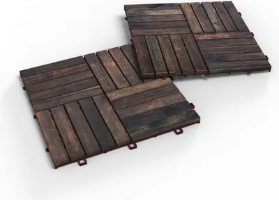 Produktbild von iWerk Holzfliese Akazie Espresso 30 x 30 x 1,5 cm 10 Stück