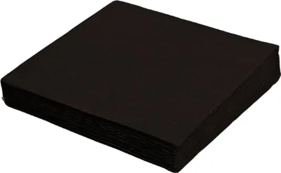 Produktbild von 250 Servietten (PAP) 2-lagig schwarz 33 x 33 cm