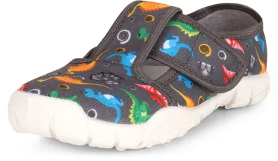Image de Chaussons pour enfants Ladeheid LARW005 (gris dinosaure, taille 33 EU)