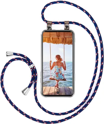Produktbild von UMHÄNGEHÜLLE + KORDEL für Samsung Galaxy S20, Farbe:Blau Weiss Rot