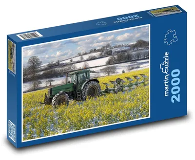 Produktbild von Puzzle 2000 Traktor auf Winterraps - martinpuzzle