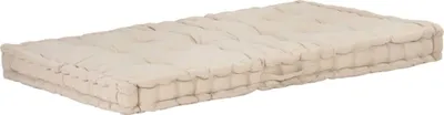 Image de Coussin de plancher de palette Coton 120x80x10 cm Beige