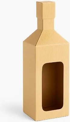 Zdjęcie produktu dla Karbowane pudełko na prezent winiarski 90x90x335mm