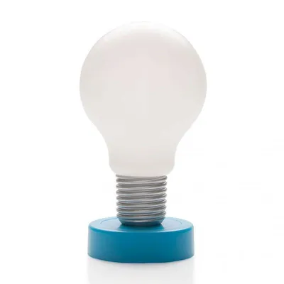 Produktbild von LED Batterie Tischlampe Glühbirne Blau Tischleuchte Push Nachttischlampe Druck Lampe Leuchte Druckleuchte Drucklampe
