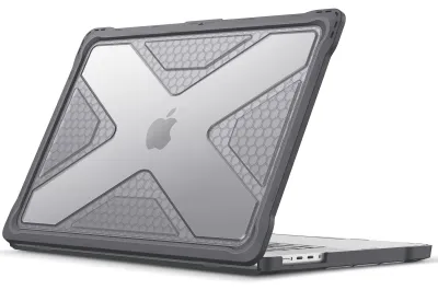 Zdjęcie produktu dla Etui Fintie kompatybilne z MacBook Pro 16 cali M5 M4 M3 M2 M1 Pro/Max (2026/2024/2023/2021), wytrzymałe etui ochronne na całą obudowę, etui z zderzakiem TPU kompatybilne z MacBook Pro 16, szare