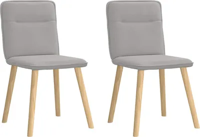 Image de Chaises à manger lot de 2 gris nuage tissu