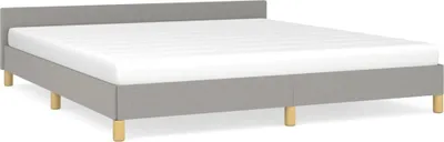 Produktbild von "WINTER SALE"Bettgestell - Doppelbett - ohne Matratze Hellgrau 180x200 cm Stoff - Polsterbett Klassische Betten NEU4871229