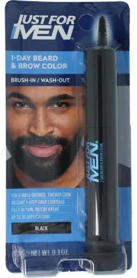 Productafbeelding van Just For Men Baard / Wenkbrauw Zwart (9 ml)