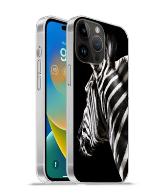 Produktbild von MuchoWow® Handyhülle Schutzhülle Hülle für Apple iPhone 14 Pro - Softcase Zebra - Wilde Tiere - Muster Silikon Softcase Handy Hülle - Umschlag
