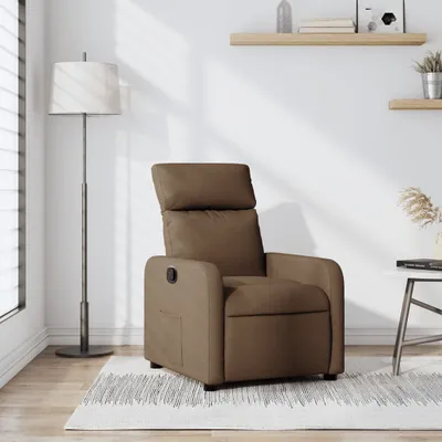 Image de Fauteuil relax pratique Marron Tissu - Fauteuil TV & Relax ,meubles design 9734230 1parcel