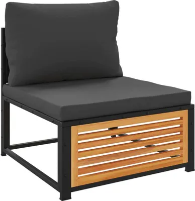 Zdjęcie produktu dla VidaXL 367639, Antracyt, Drewno akacjowe, Stal, 110 kg, Dorośli i dzieci, 680 mm, 680 mm