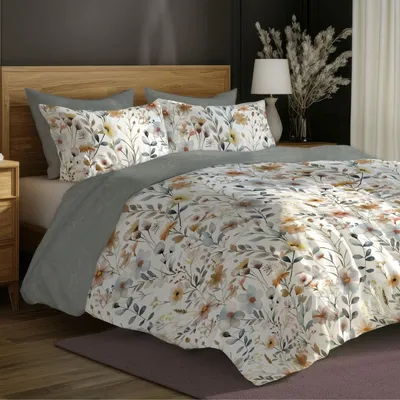 Obrázok produktu pre Posteľná bielizeň 160 x 200 cm + 2 x 70 x 80 cm 100 % bavlnený satén Posteľná súprava Obliečka na perinu (Boho 006)