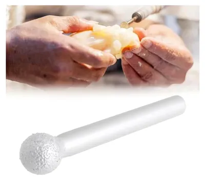 Produktbild von 2 Stück 10 Mm Kugelkopf Diamant-Schleifstifte Körnung 60 6mm Schaft für Marmor-Steinschnitzerei
