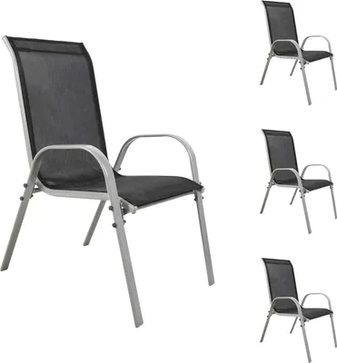 Four outdoor chairs are displayed against a white background. One chair is in the foreground, and three are in the background, arranged in a grid.