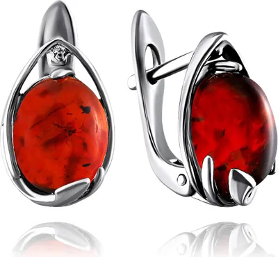 Produktbild von Golders Ohrringe aus 925 Sterlingsilber mit Bernsteinen, Silberohrringe für Damen