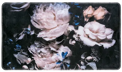 Image de Tapis de baignoire WENKO Peony Pivoine Tapis de douche 70 x 40 cm antidérapant