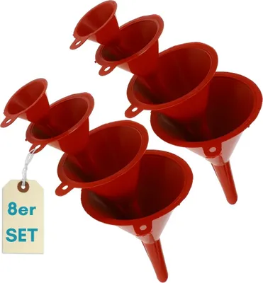 Produktbild von Trichter für die Küche Trichter klein Einfülltrichter 8er Set Trichterset Kunststoff Abfülltrichter Fülltrichter Küchentrichter Einfüllhilfe