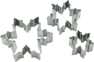 Produktbild von Schneeflocken-Ausstechformen - vielseitig und einfach - Set aus 3 - Edelstahl