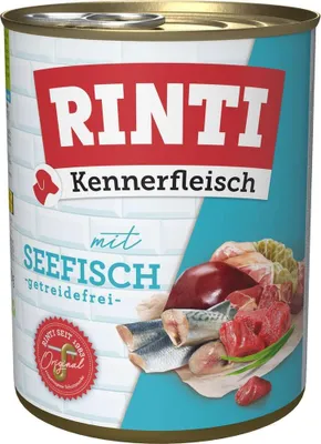 Produktbild von Rinti - Pur Kennerfleisch 12x800g  |  Seefisch mit Lachsöl