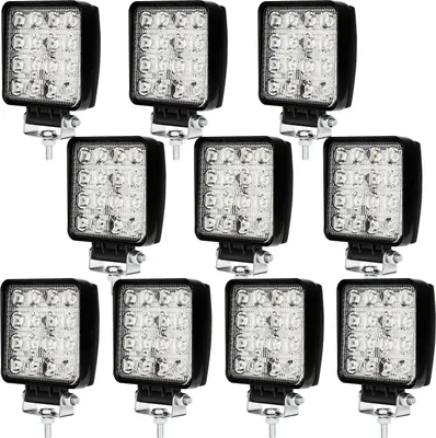 Produktbild von TolleTour 10 Stück 48W LED Arbeitsscheinwerfer Zusatzscheinwerfer Offroad Auto Scheinwerfer 10-30V Kaltweiß Arbeitslicht IP67 Wasserdicht