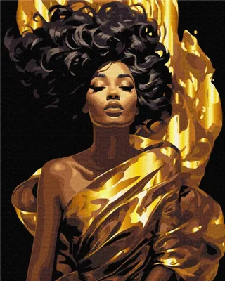 Immagine prodotto di Quadro numerico 40x50cm - Regina in oro