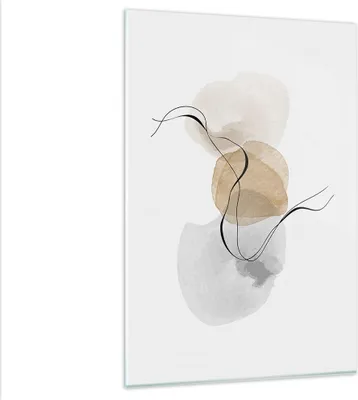 Produktbild von Bilder auf glas - Einteilig - Abstrakt minimalistisch Aquarell - 80x120cm - Glasbilder - Wandbilder - Bilder - Wanddekoration aus Glas - Glas Bilder - Wandbild auf Glas - GPA80x120-4827