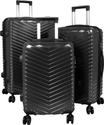 Produktbild von Kofferset Trolleyset 3 teilig Meran Polycarbonat Hartschale schwarz