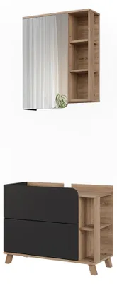 Obrázek produktu pro Koupelnový nábytek Vicco Karen Antracit/Sonoma 2dílná, Model 65835