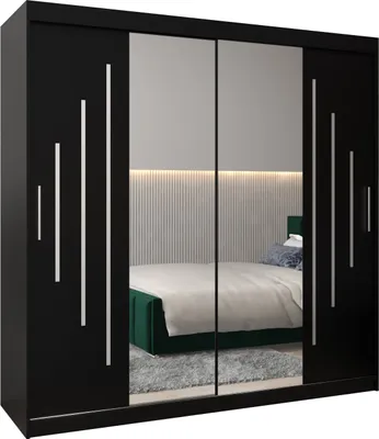 Produktbild von Kleiderschrank, Schiebetürenschrank Schlafzimmer, Schrank mit Spiegel YORK 1 200 cm