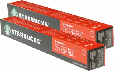 Immagine prodotto di Caffè Starbucks Single Origin Colombia, set di 2, tostatura media, caffè tostato, compatibile Nespresso, capsule di caffè, 20 capsule