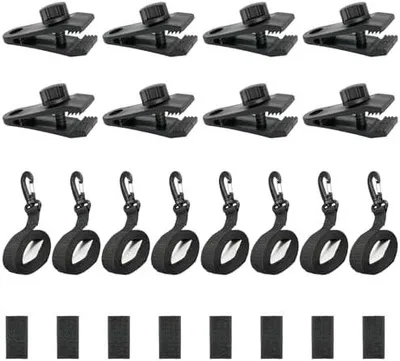 Produktbild von 8 er Set Haltebänder, Befestigungsbänder und Klammern, Befestigungsbänder & Klammern Zubehörteile für fahrbares Aufrollsystem, für Pool-Planen/Abdeckungen