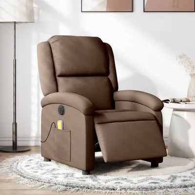 Produktbild von Massagesessel Elektrisch Braun Stoff , Klassische Sessel 2024 Neu
