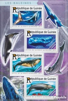 Produktbild von Briefmarken Guinea 2015 Mi 11053-11056 Kleinbogen (kompl. Ausgabe) postfrisch Wale