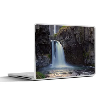 Produktbild von MuchoWow® Laptop Aufkleber Sticker Cover Wasserfall - Wasser - Felsen 40x30 cm - Laptop Dekoration - Selbstklebend