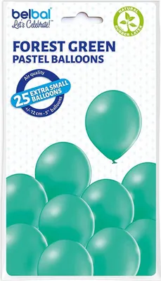 Produktbild von 25 Stk. Luftballon Unifarben Ø 12cm | Waldgrün #005
