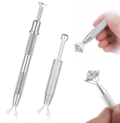 Piercingzange, 2 Stück, Aluminiumlegierung, für Kugeln und Kleinteile, silber