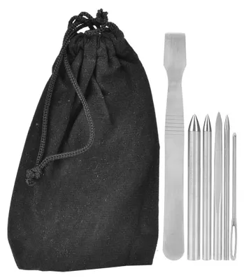 Produktbild von 6-teiliges Set aus Edelstahl-Paracord-Webnadeln, Nähnadeln zum Schnüren, Armbandstricken und Basteln