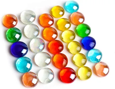 Productafbeelding van Decoratieve glazen steentjes - Kralen vaasvulling - Huis decoreren - Gemengde kleuren - 1 kg - Glimmend gemengd
